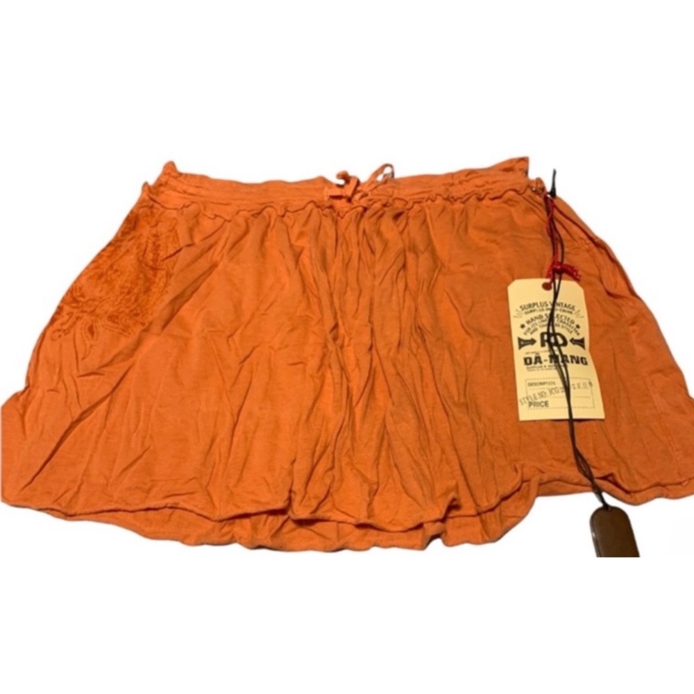 DA-NANG SURPLUS VINTAGE Orange Embroidered Skirt! - Picture 2 of 4